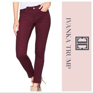 Ivanka Trump Mid-Rise Skinny Ankle Sculpting Jeans